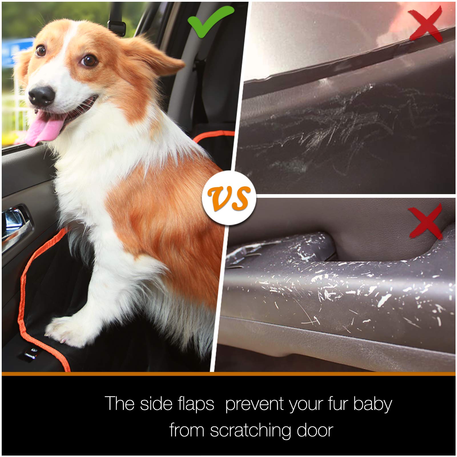 iBuddy Luxury Dog Car Seat Cover for Back Seat Breathable Mesh Seat