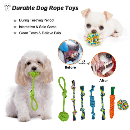 MRSOHRET 20Pcs Puppy Chew Toys for Teething, Dog Chew Toys with Rope