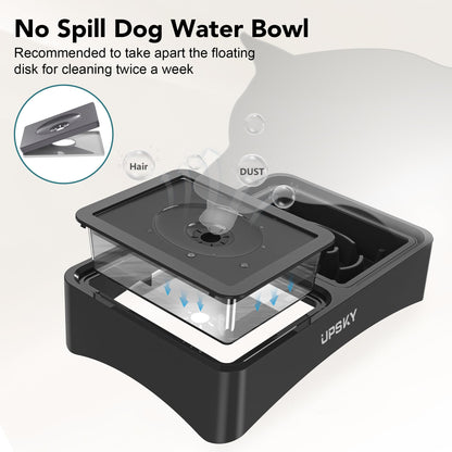 UPSKY 2-in-1 Elevated Dog Bowls Slow Feeder, 4 Height Adjustable Bowl