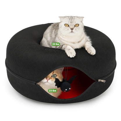 Cattasaurus Unique Gothic Peekaboo Cat Cave for Multiple Large Bed