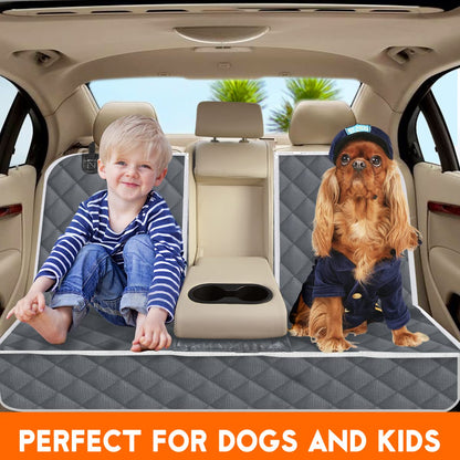 Yuntec Dog Car Cover for Back Seat Pet Protector Waterproof Bench Seat