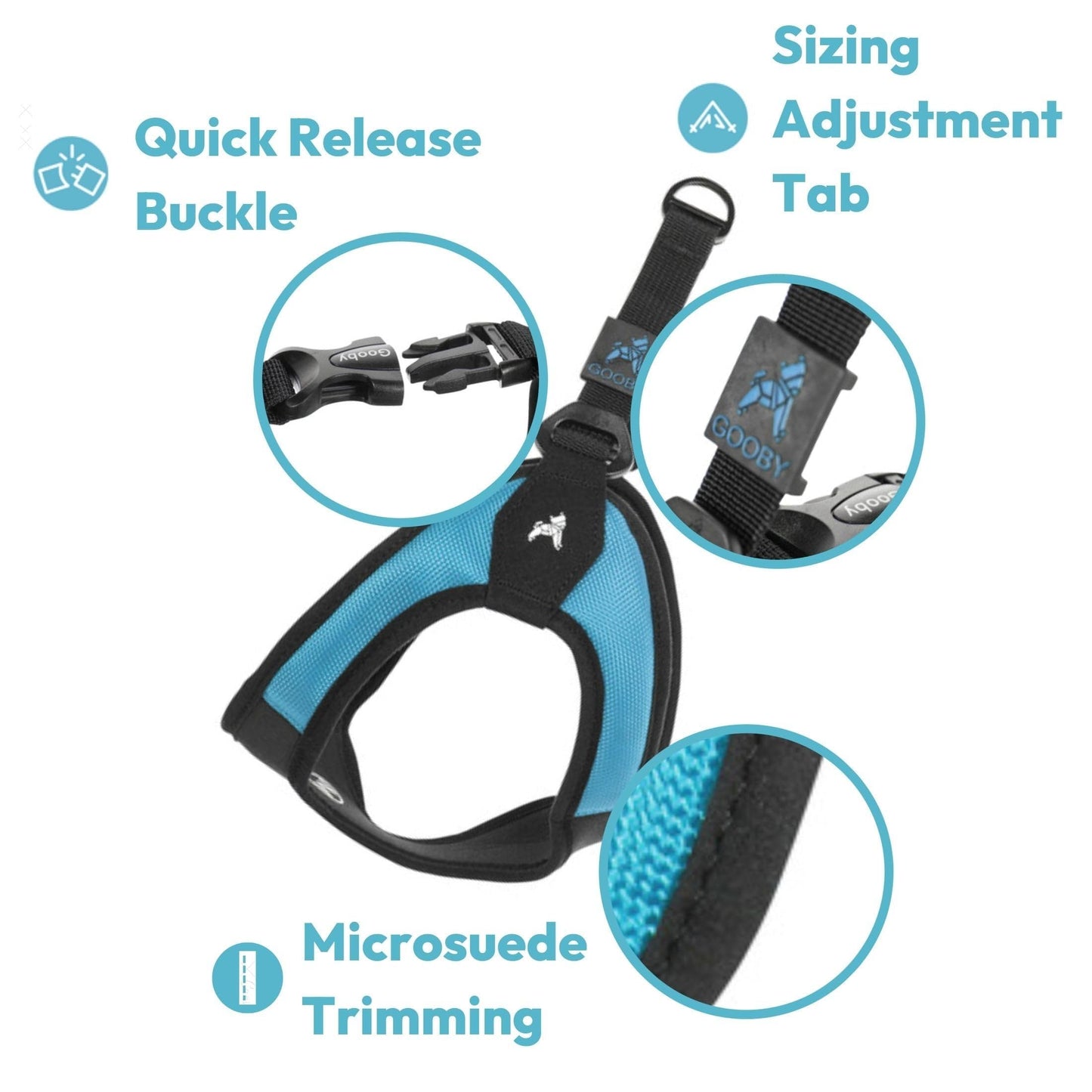 Gooby Escape Free Easy Fit Harness Small No Pull Step-in Harness
