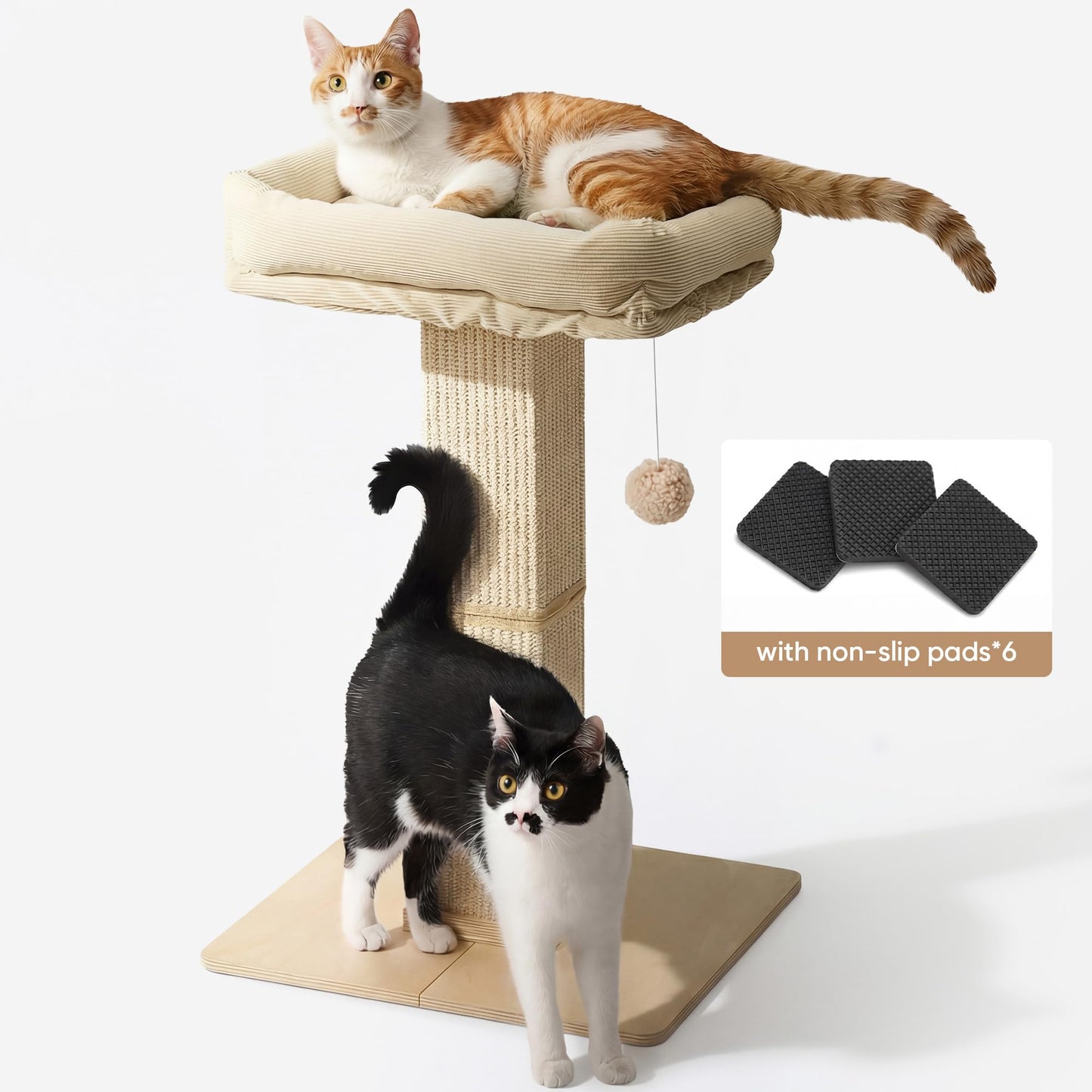 FUKUMARU Cat Scratching Post, Modern Style Tall Scratch Posts