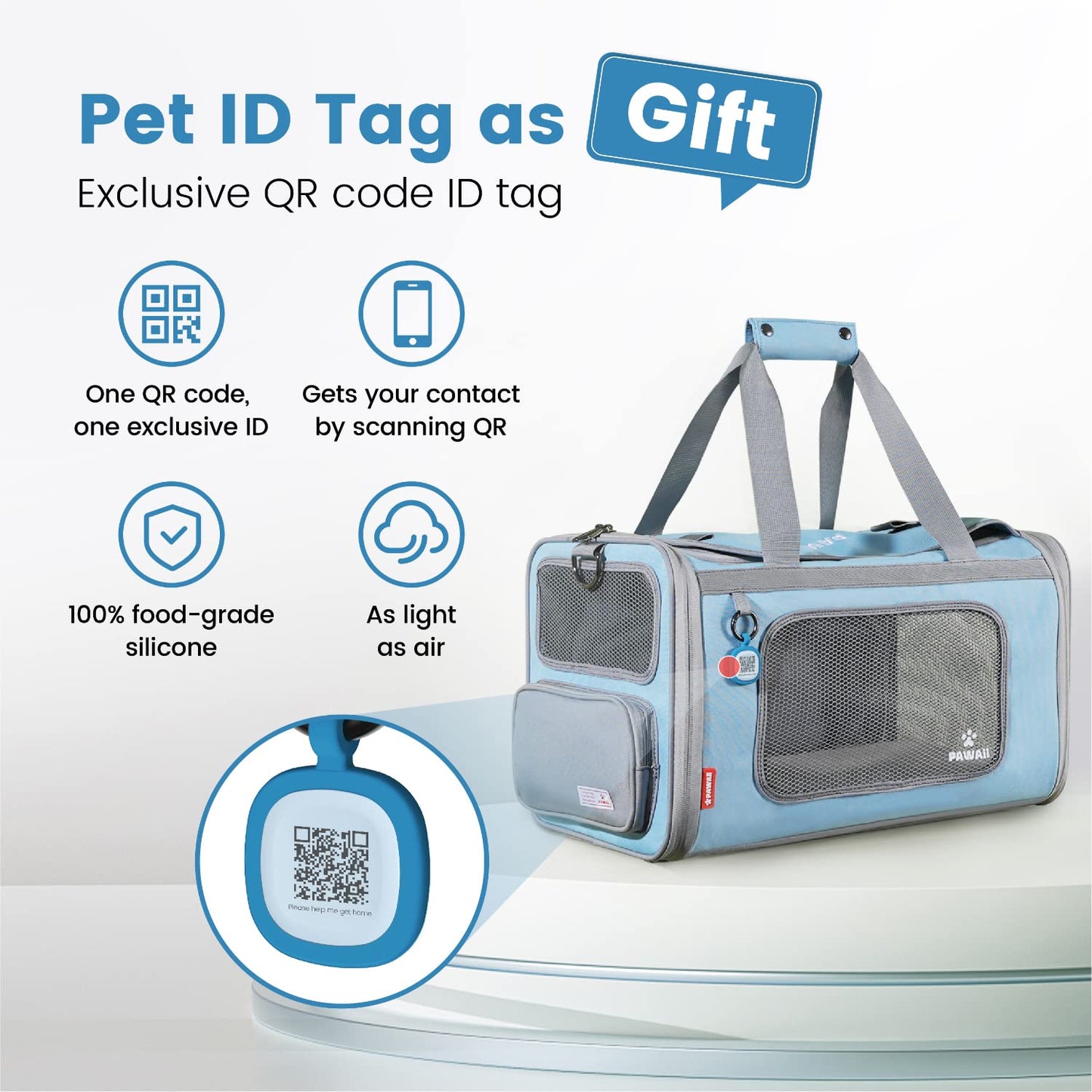 Pawaii Airline Approved Cat Carrier, Cat, Dog Carrier with ID Carrier