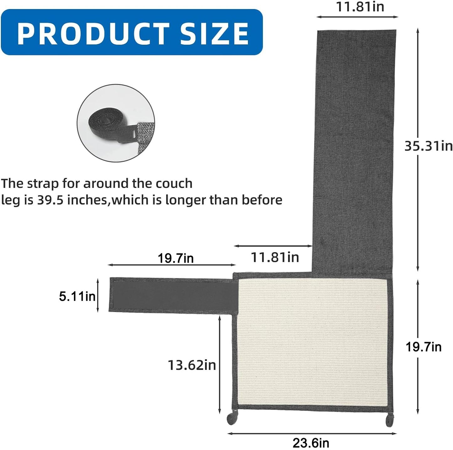 Cat Scratch Sofa Protector,Cat Scratching Couch Protector with L* Mat