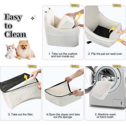 INDYBUD Dog Car Seat for Dogs up to Small Medium Dog Booster Seat