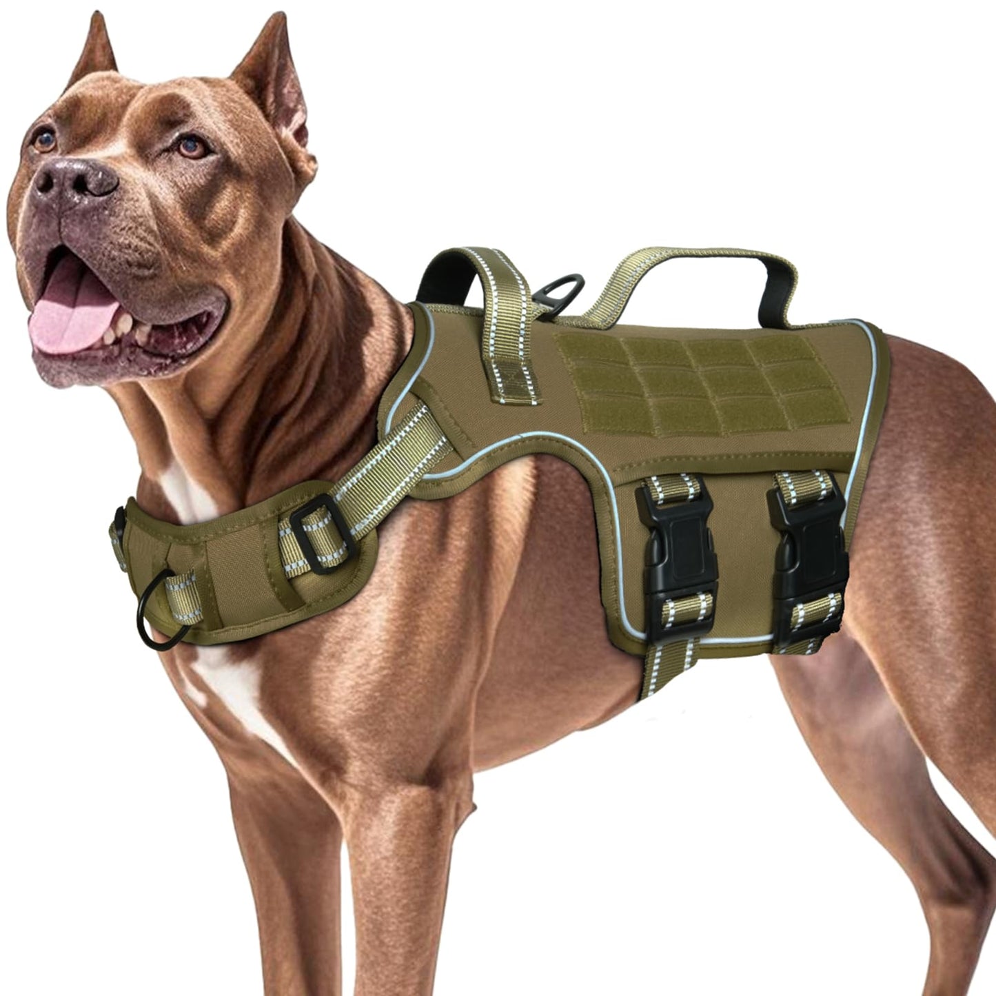 Dog Harness for Large Dogs Heavy Duty, No Pull Tactical Dog Harness