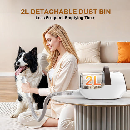 Ozumek Dog Grooming Vacuum, Dog Grooming Kit with Pet Clipper Clipper