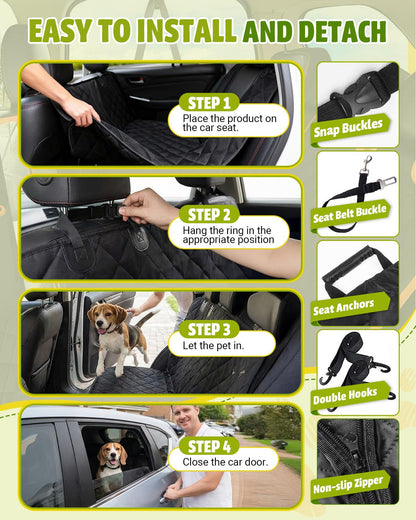 Dog Car Seat Cover, 600D Heavy Dute Durable Car Seat Cover