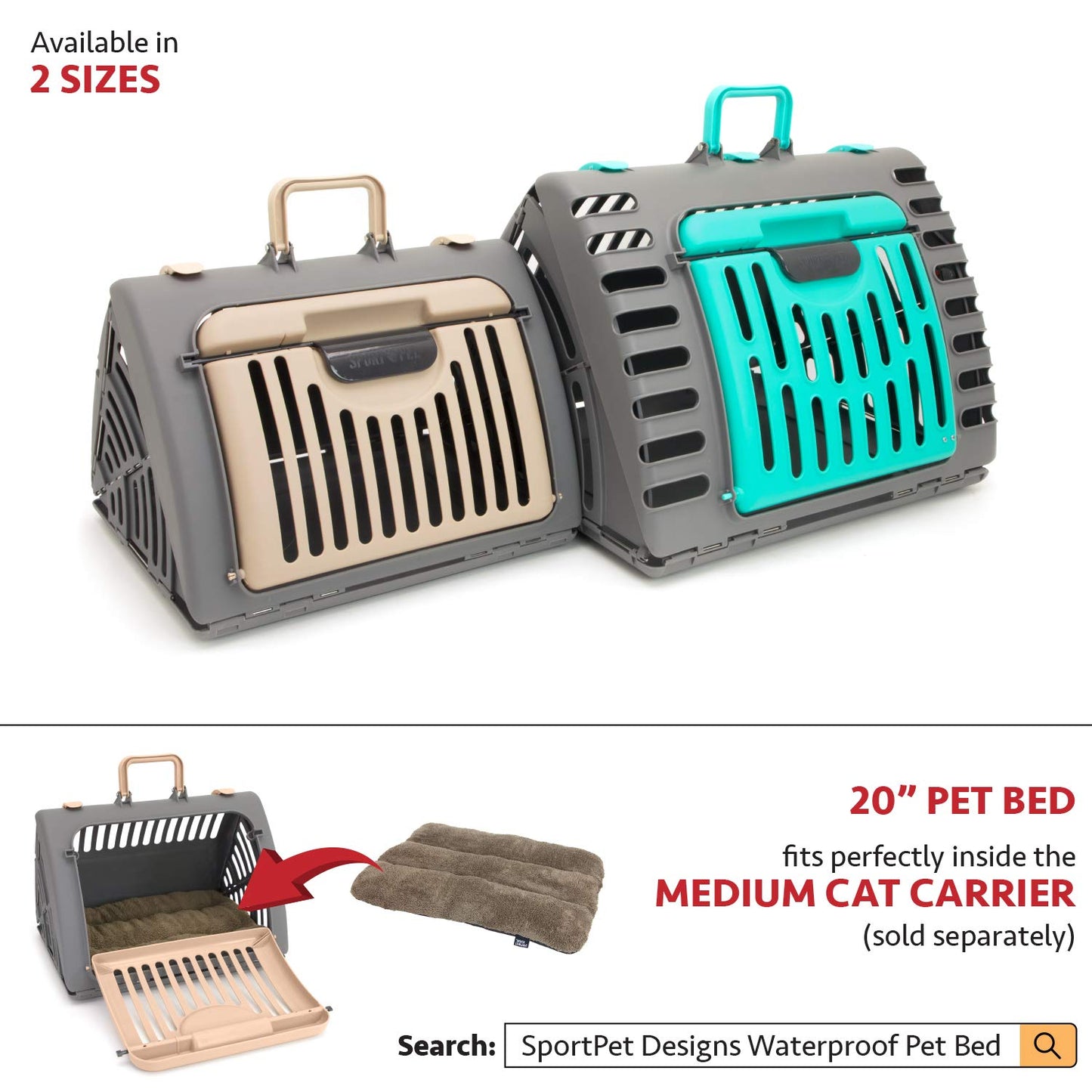 SportPet Designs Foldable Travel Cat Carrier Front Door Carrier