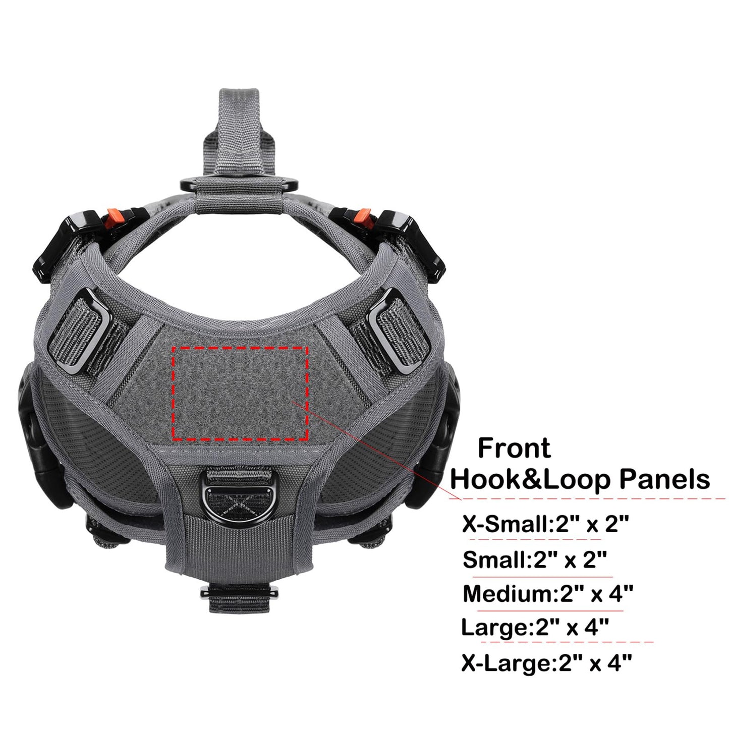 ICEFANG Tactical Dog Operation Harness with 6X Buckle,Dog Molle Vest