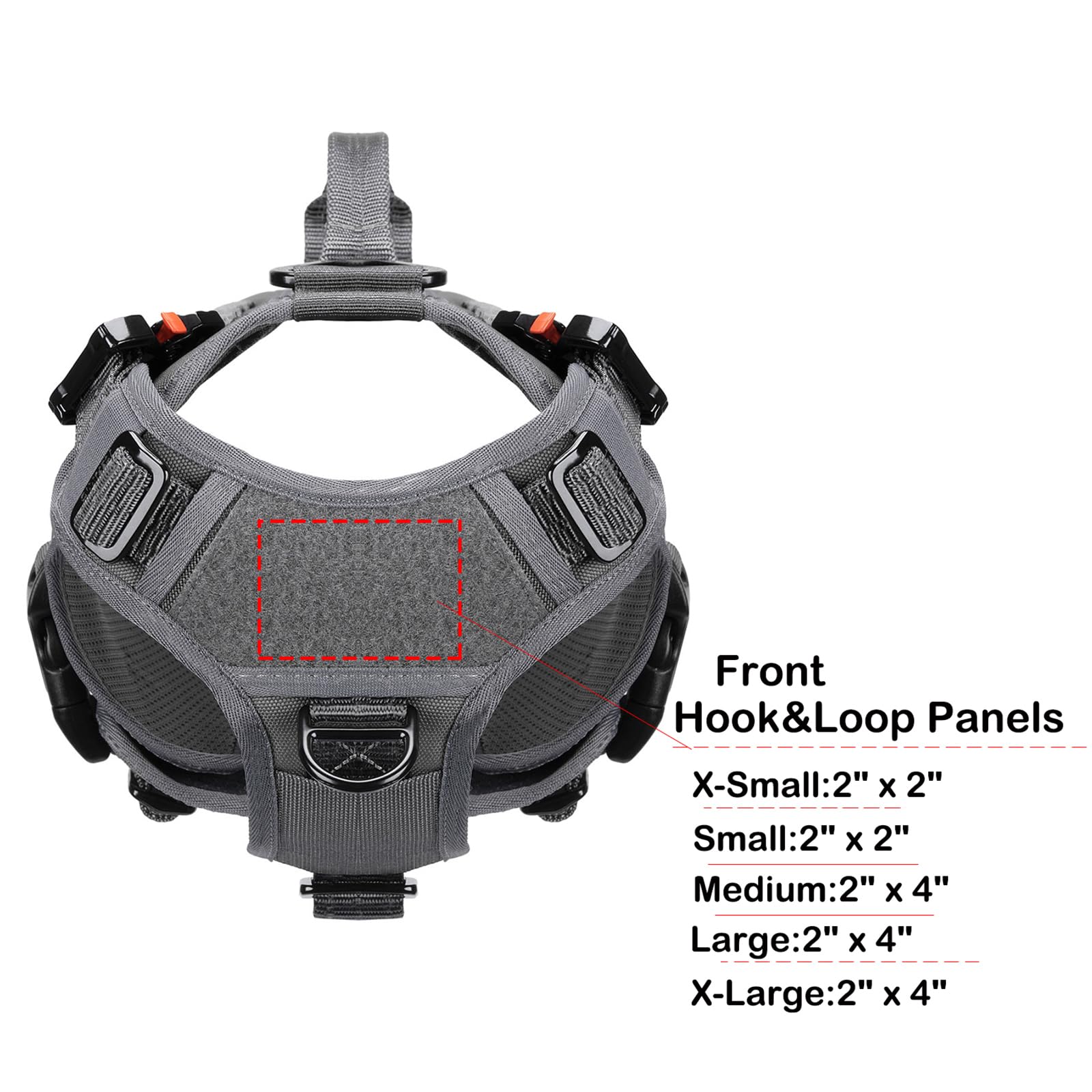 ICEFANG Tactical Dog Operation Harness with 6X Buckle,Dog Molle Vest