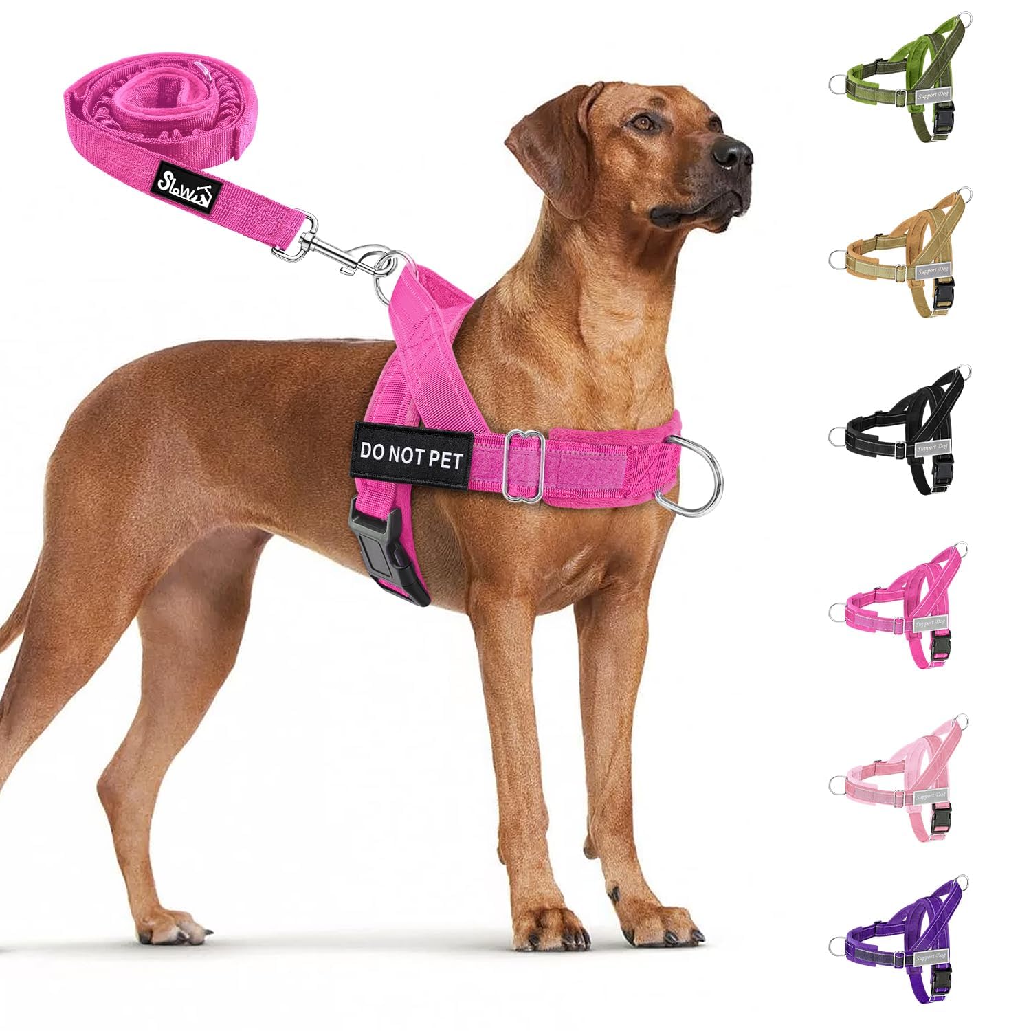 SlowTon No Pull Dog Harness Heavy Duty Dog Harness and Leash Set