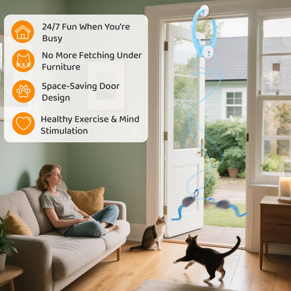COSOWO Automatic Interactive Cat Toys for Indoor Cats Electric Wand