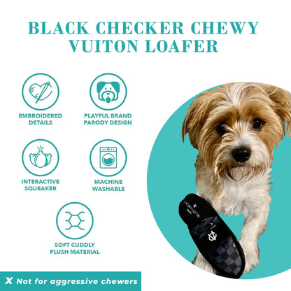 Haute Diggity Dog Chewy Vuiton Loafer Plush Squeaky Dog Toy