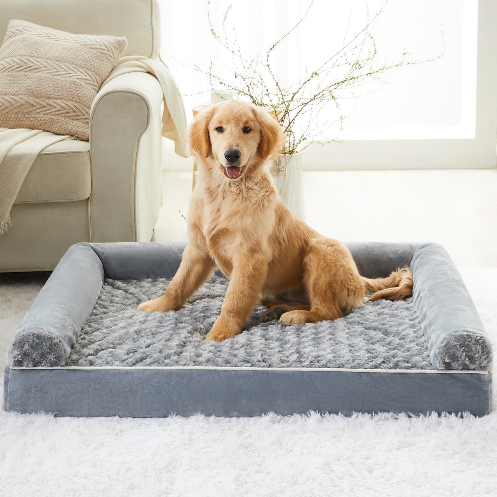 BFPETHOME Dog Beds for Large Dogs, Orthopedic Dog Bed