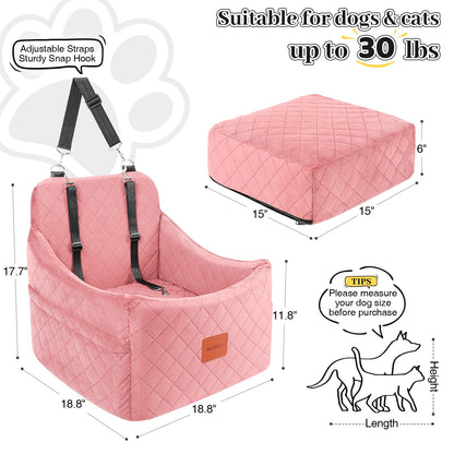 INDYBUD Dog Booster Car Seat for Dogs up to Safety Pet Car Seats Seat