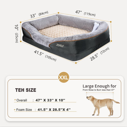 JOYELF XXLarge Memory Foam Dog Bed, Orthopedic Dog Bed Sofa