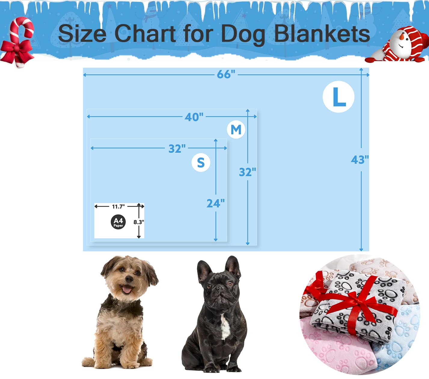 Stuffed Dog Blanket, Soft Throw Flannel Fleece Blanket Crate