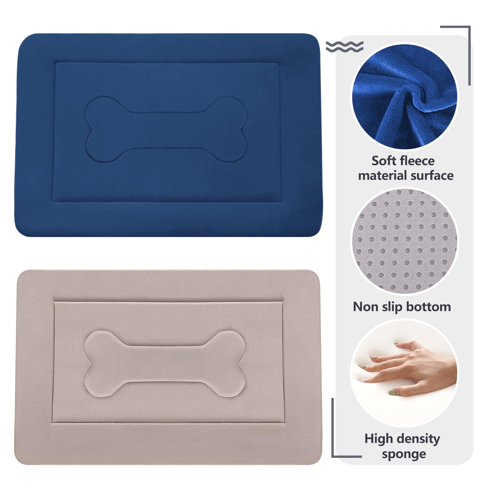 JoicyCo Extra Large Dog Bed Soft Dog Crate Pad Mat, Non-Slip Crate