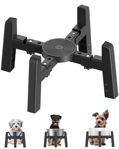 CZPET Dog Bowl Stand with Adjustable Width [Stand Only], Elevated Bowl