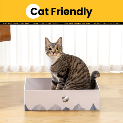 Conlun Cat Scratcher Box with Heavy-Duty Double-Sided Cardboard Pad