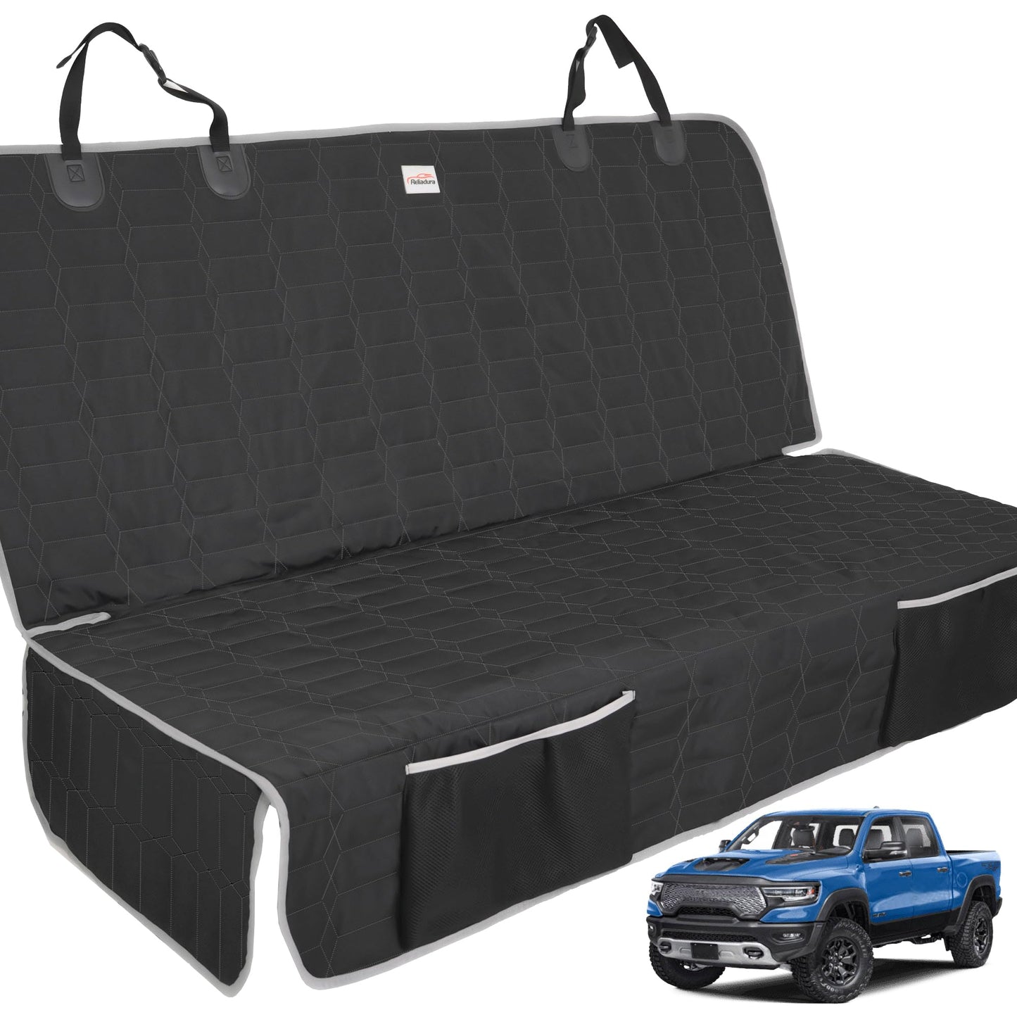 Reliadura Dog Car Seat Cover for Back Seat,Washable Bench Seat Cover