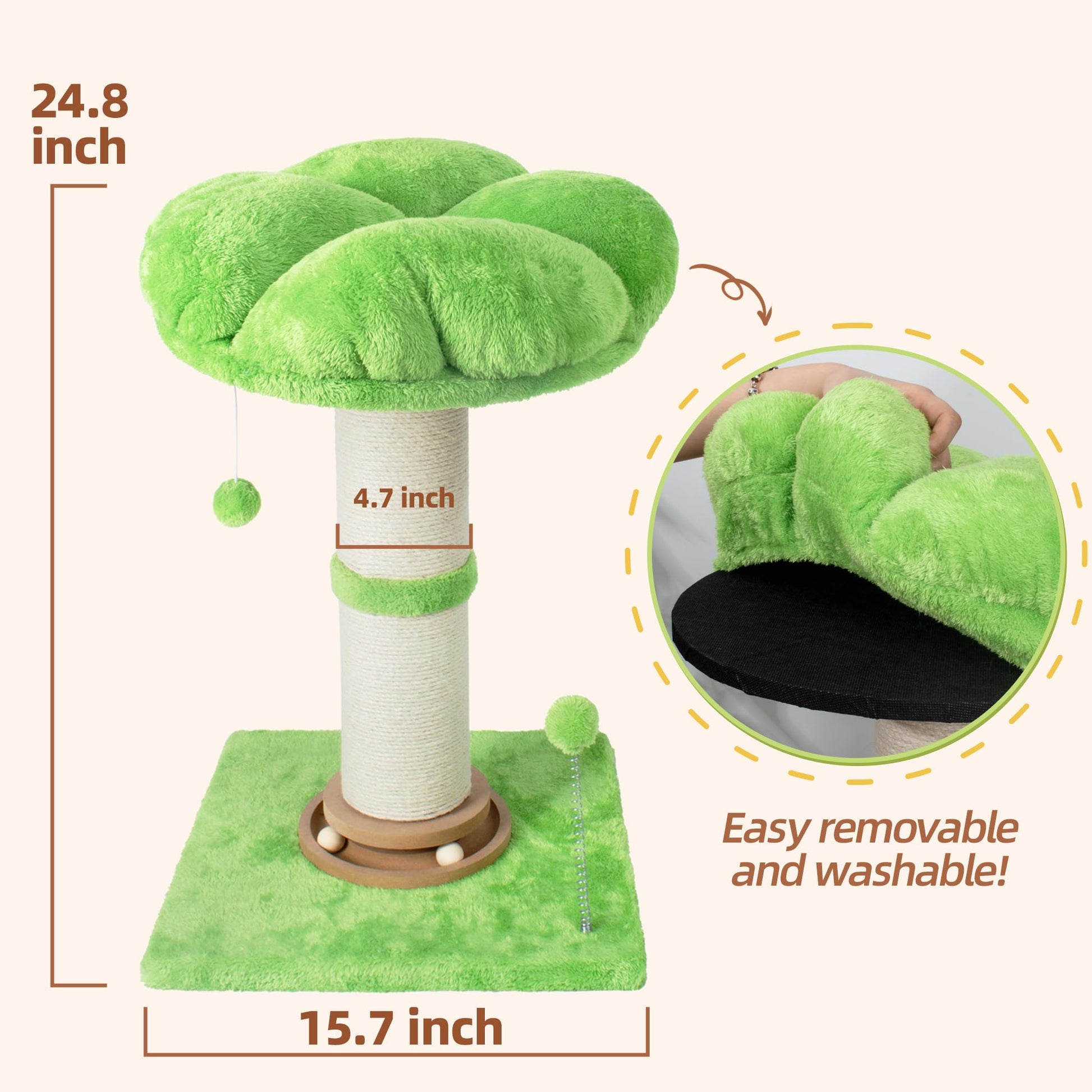 Fantasreen Scratching Post Tall Cat Scratcher for Indoor, Tree