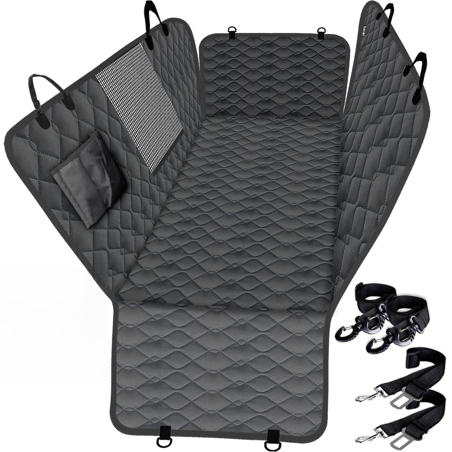 Lassie Truck Car Seat Covers, Waterproof Dog Hammock with 2 Seat Seat