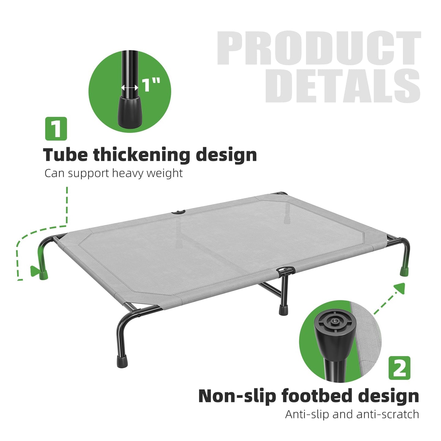 Simple Trending Raised Dog Bed for Extra Large Dogs, Waterproof Bed
