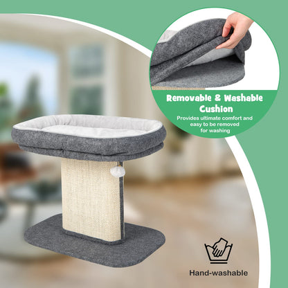 Tangkula Cat Tree for Indoor Cats, 2-Tier Cat Tower with Top Ball