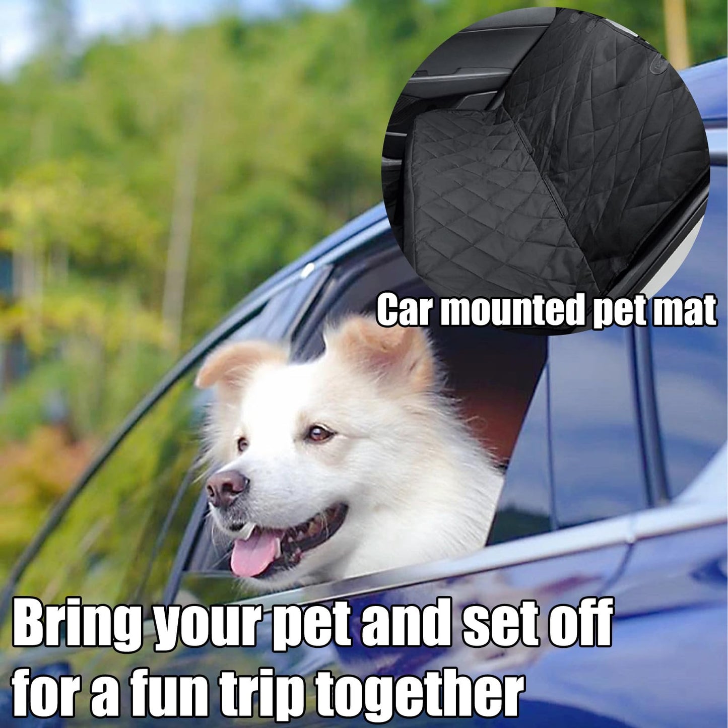 MEKBOK Dog Seat Cover Car ，Seat Cover for Pets Waterproof Pet Seat