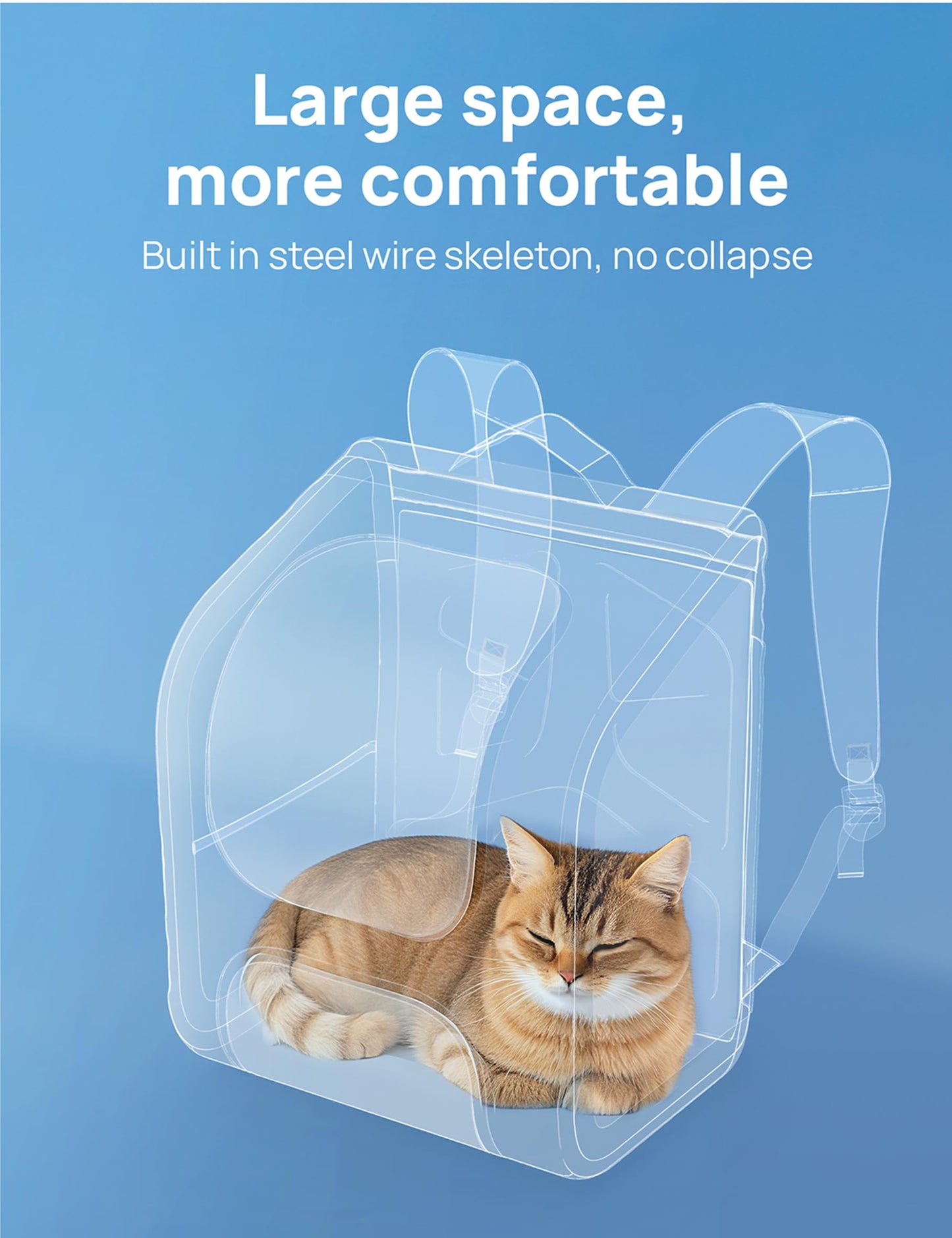Pecute Cat Backpack Carrier Expandable, Large Space Cat Bubble Carrier
