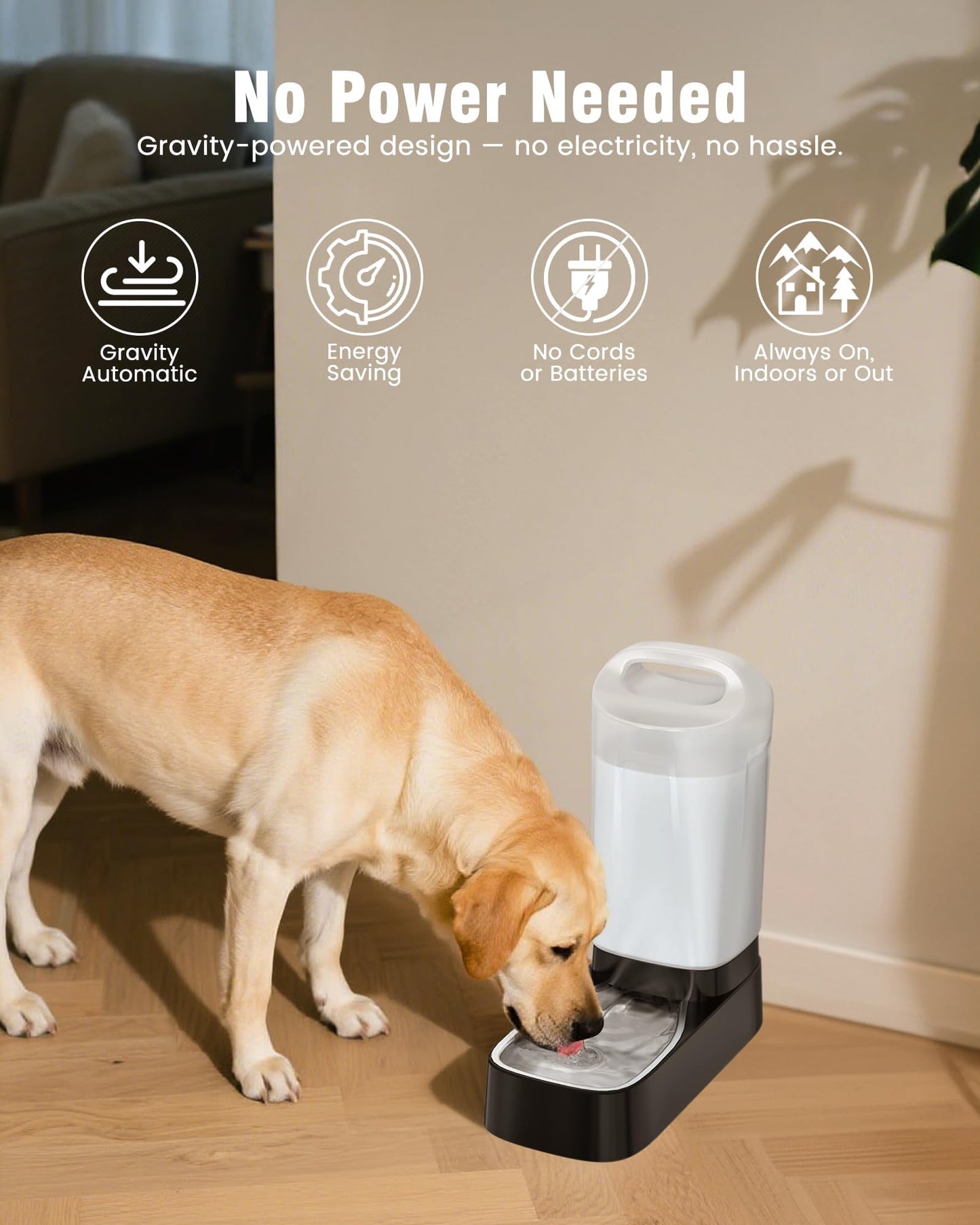 Automatic Dog Water Bowl Dispenser Stainless Steel Gravity Pet Bowl