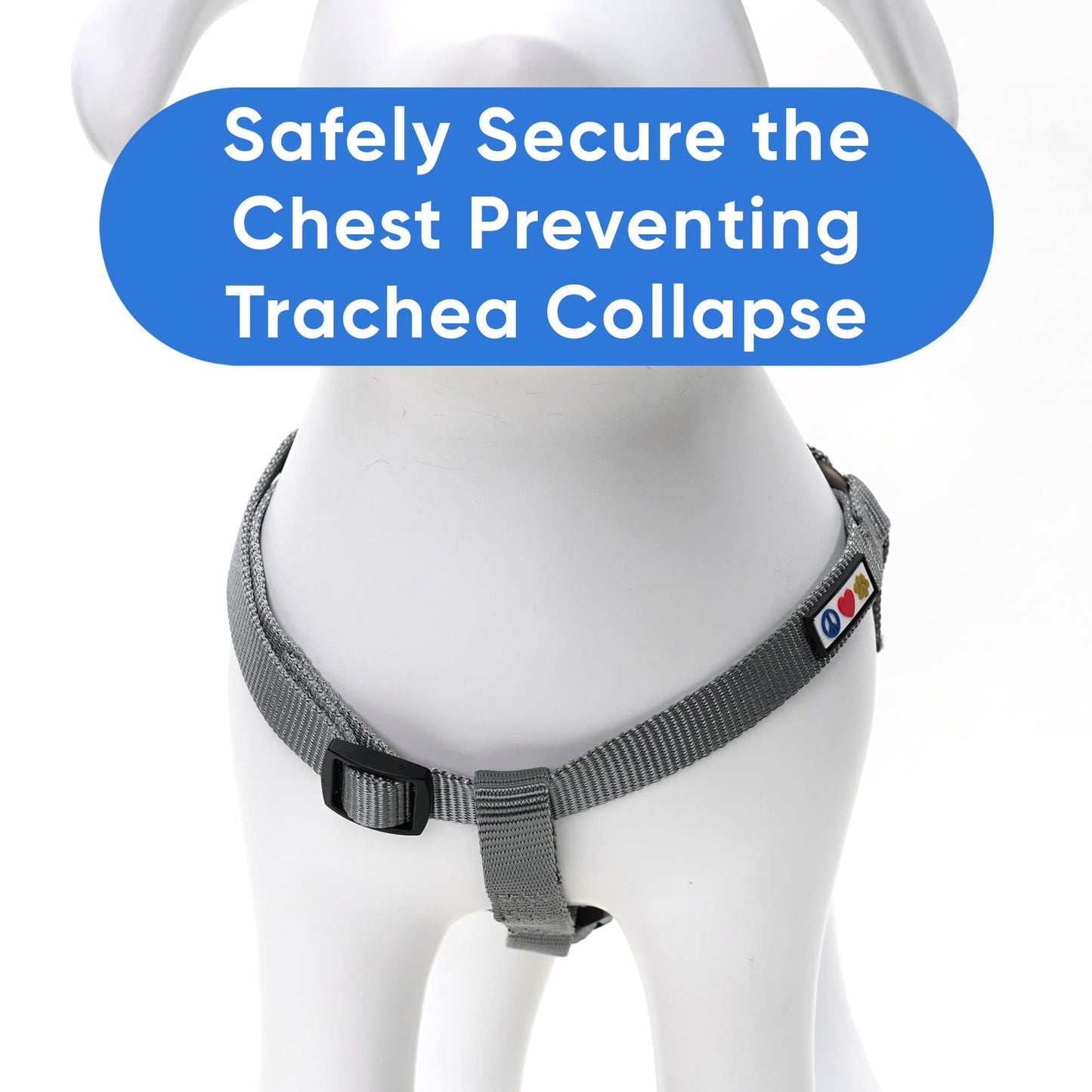 Pawtitas Solid Step-in Dog Harness Adjustable No-Pull Vest for Harness