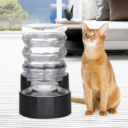 RIZZARI Dog Water Bowl Dispenser: Stainless Steel Gravity Feeder