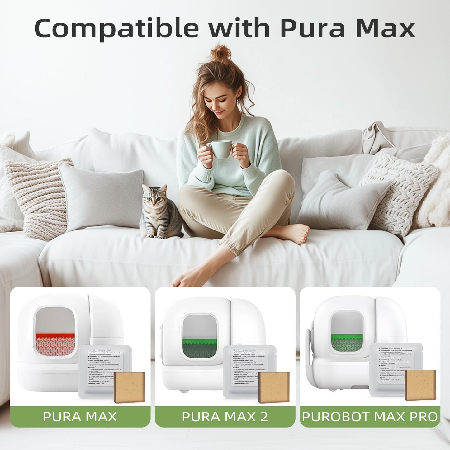 6 Pack Smelling Fresh with N50 Odor Eliminator Exclusive for Pura Box