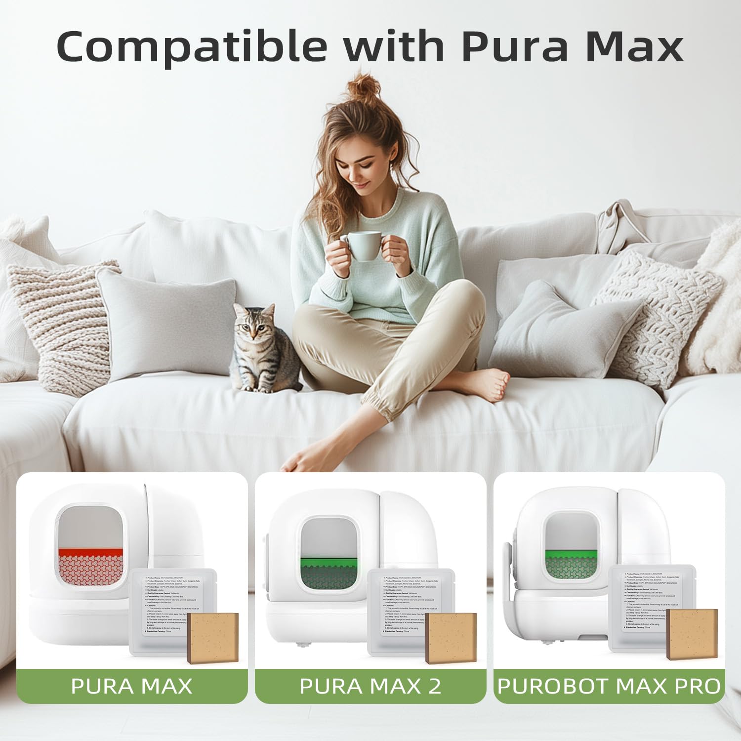 6 Pack Smelling Fresh with N50 Odor Eliminator Exclusive for Pura Box