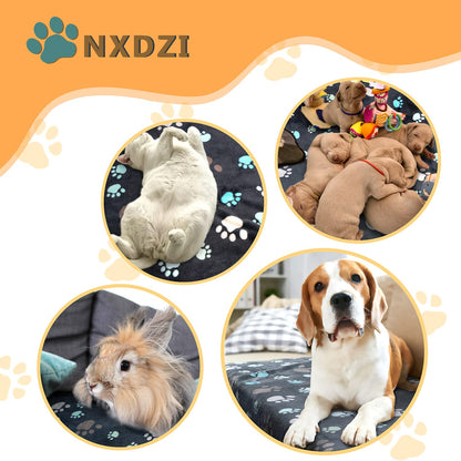 Dog Blankets for Medium Large Dogs, 3 Pack Washable Pet Blankets Crate