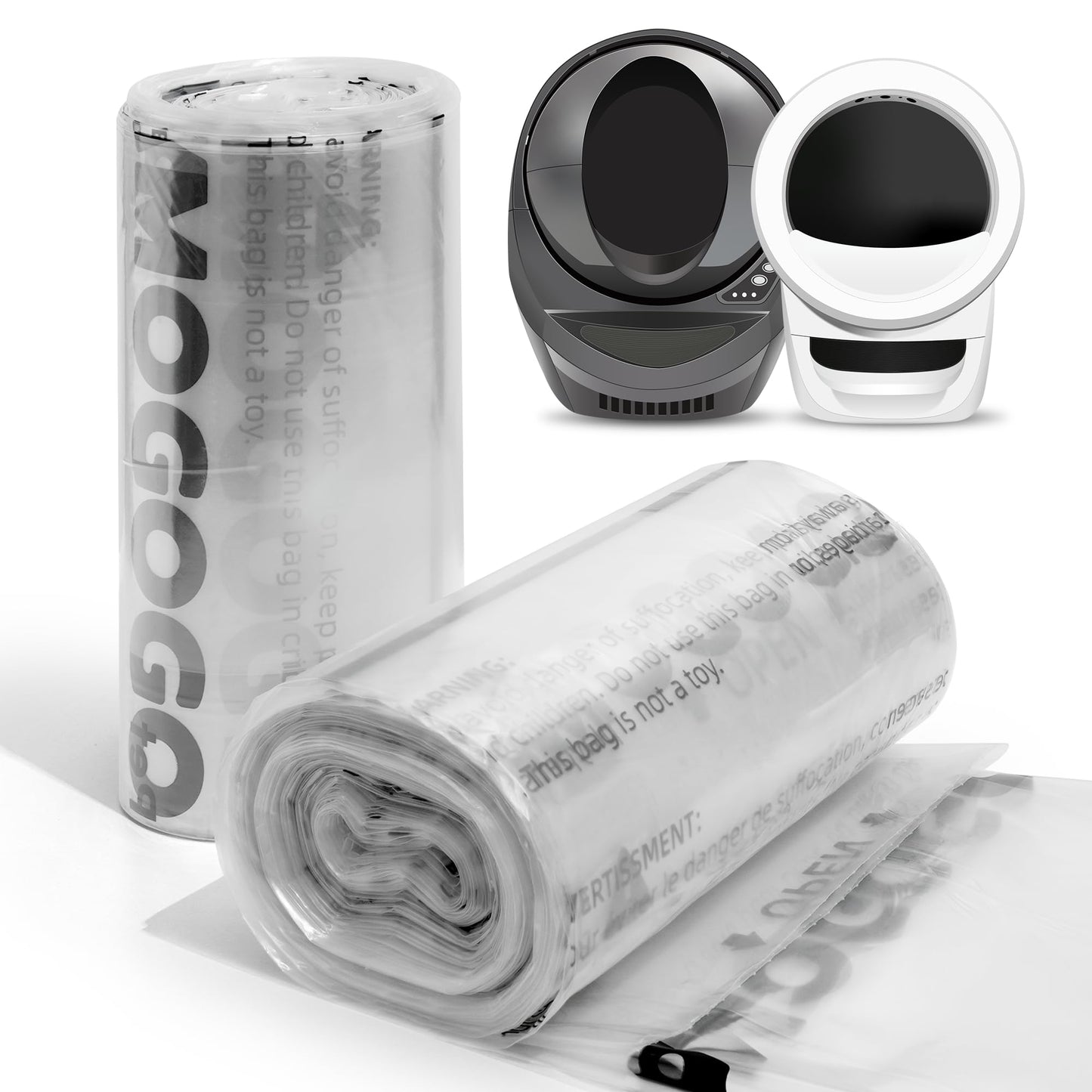 AMOGOGOPET Waste Bags, Compatible with Litter Robot 4/5/3, 50 Pack Box