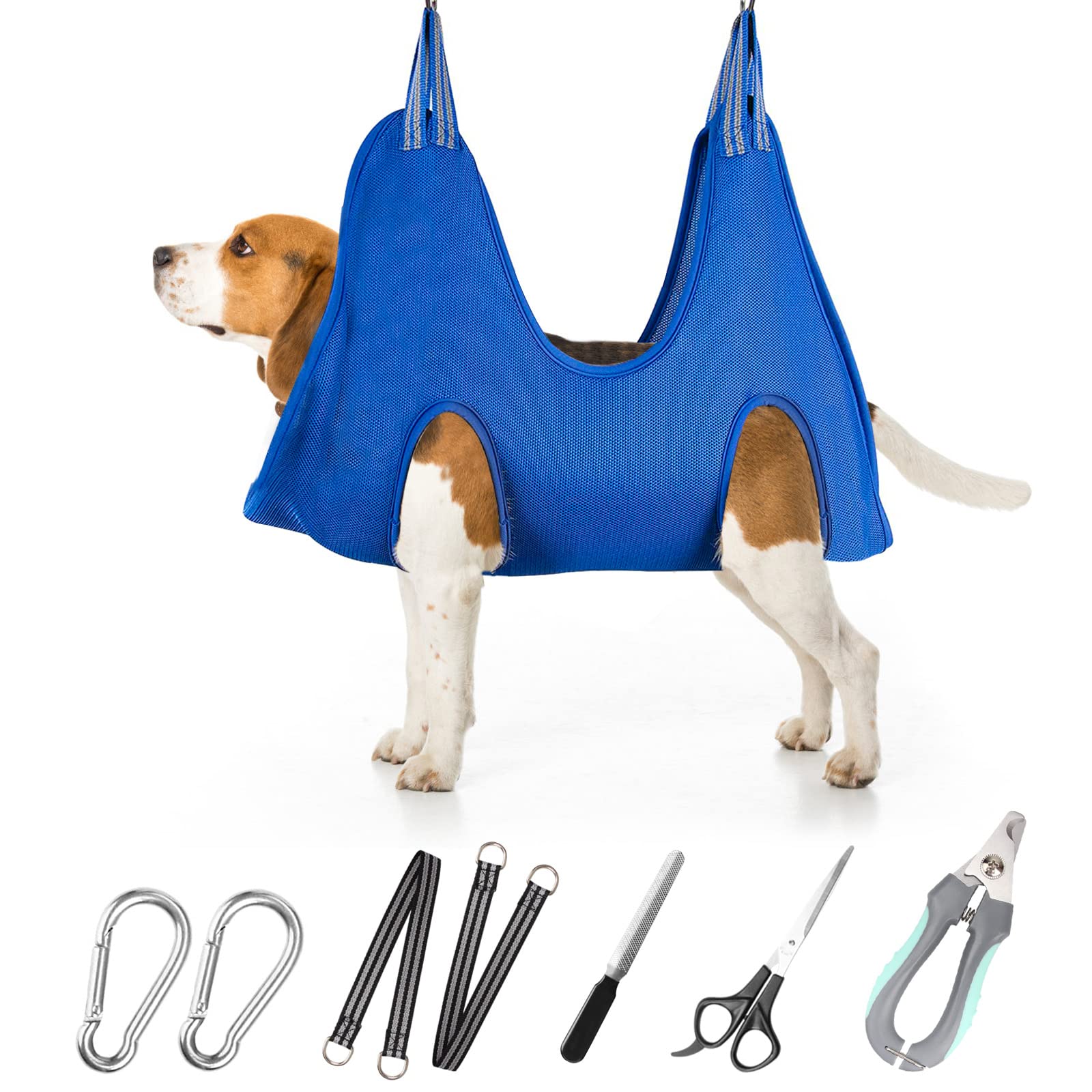 ATESON Pet Dog Grooming Hammock Harness for Medium Dogs Nail Trimming
