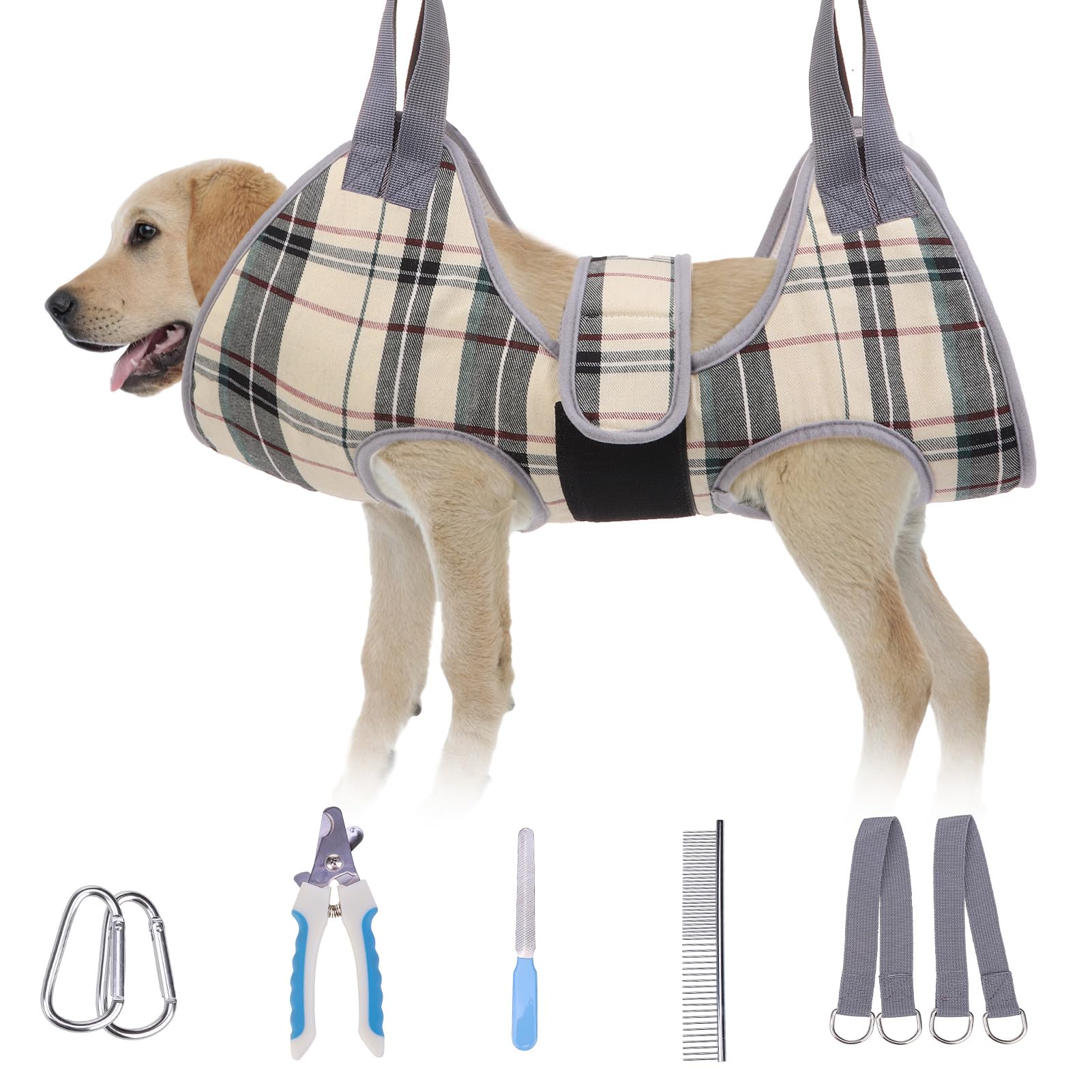 BEAUTYZOO Dog Grooming Hammock for Medium/Large Dogs- Dog Sling