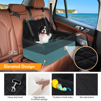NEEZUKAR Dog Car Seat for Large Medium Dogs,Portable Washable Pet Seat
