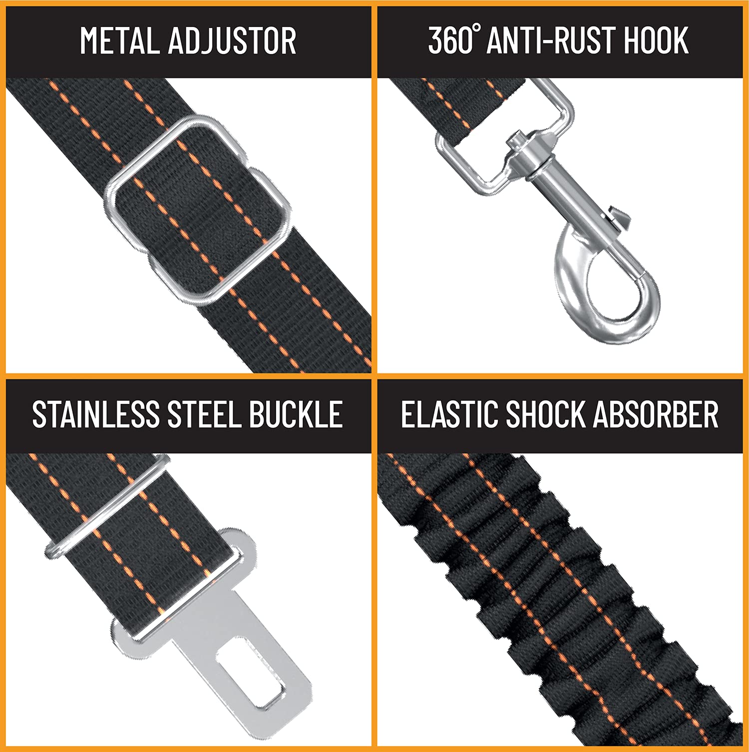Active Pets Dog Seatbelt, Adjustable Safety Dog Seat Car Harness, Seat