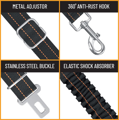 Active Pets Dog Seatbelt, Adjustable Safety Dog Seat Car Harness, Seat