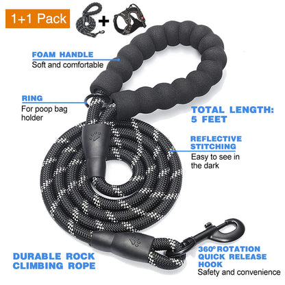 tobeDRI No Pull Dog Harness Adjustable Reflective Oxford Easy Leash