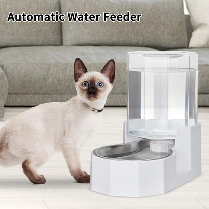 Sfozstra Large Dog Water Dispenser: Stainless Steel Gravity Cat Water