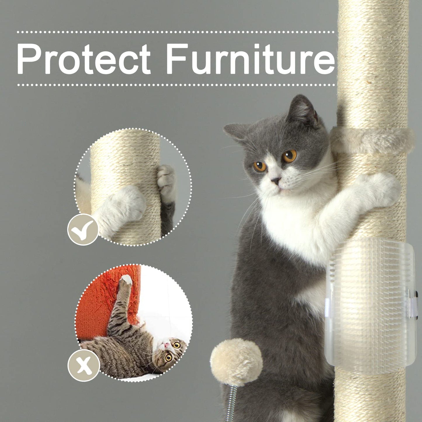 PEEKAB 32" Tall Cat Scratching Post Sisal Rope Scratch Posts