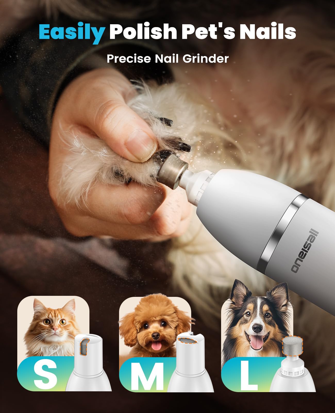 oneisall 1 Dog Grooming Kit with LCD Display, Dog Hair Trimmer Trimmer