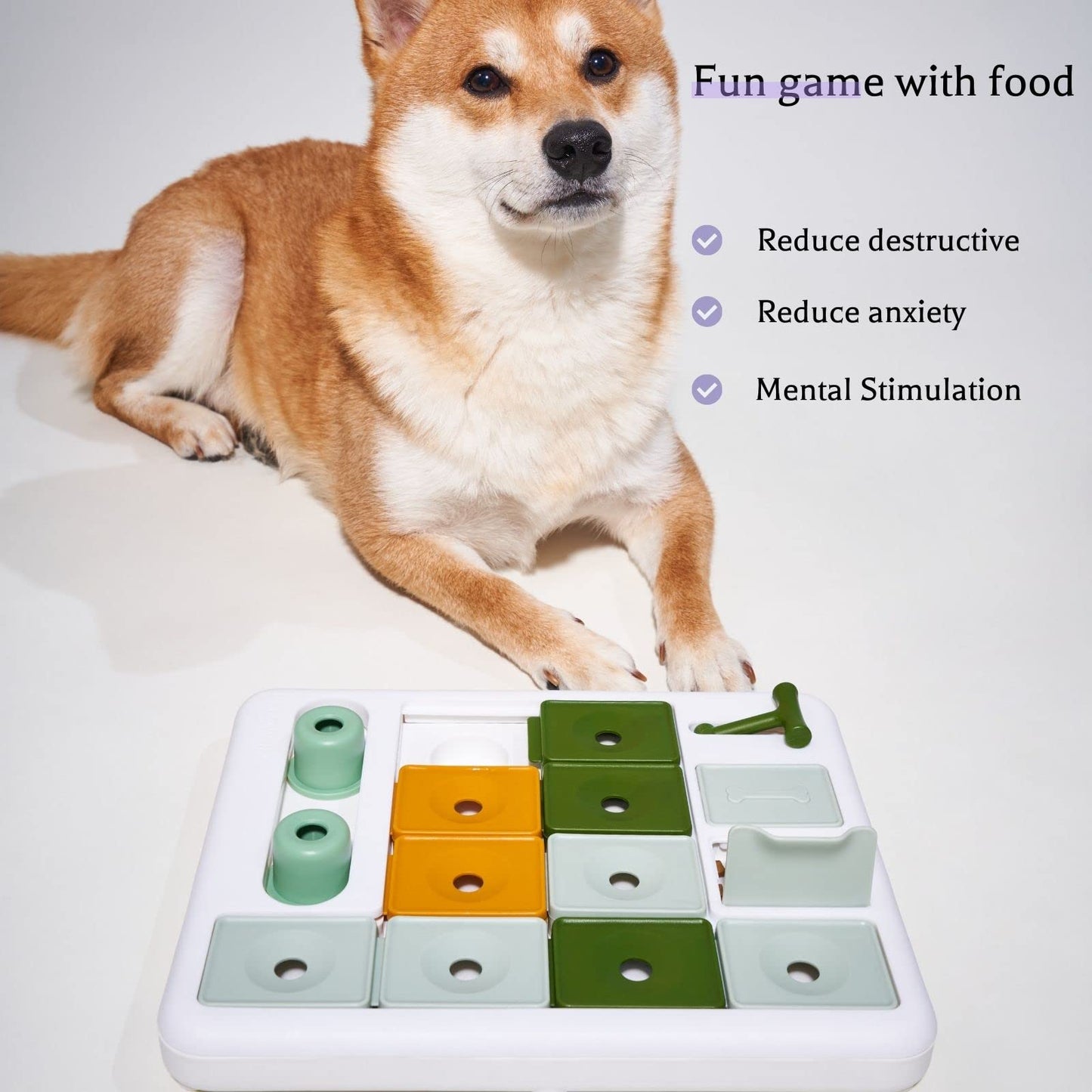 Barkwhiz Dog Puzzle Toy 3 Levels, Mental stimulating for Boredom Toy